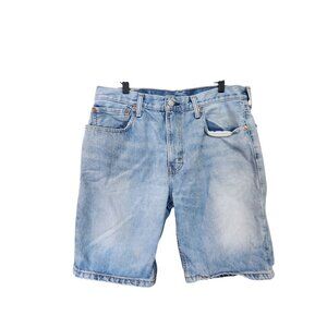 Levis 502 Mens Distressed Denim Shorts Size W34 Light Blue